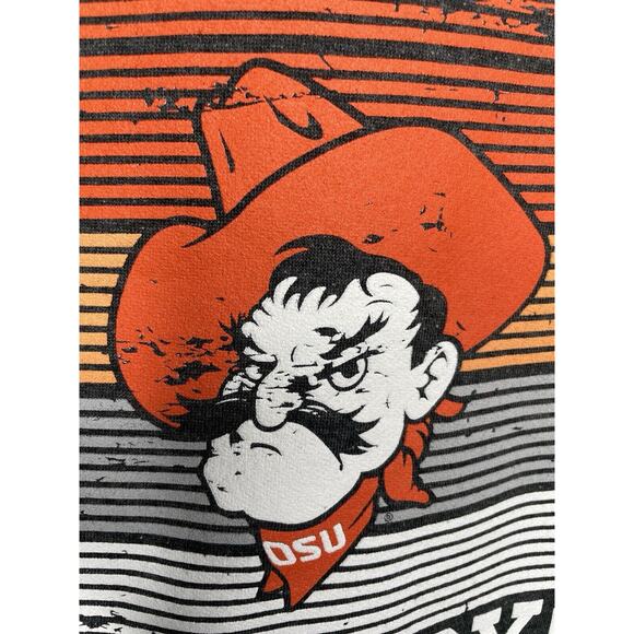 CI Sport Hoodie Oklahoma State Cowboys Men's XL Gray OSU Distressed Graphic - Picture 4 of 7